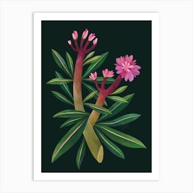 Pink Tropical Flower Art Print