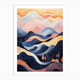 Mountains Abstract Minimalist 9 Art Print