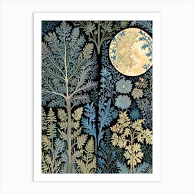 William Morris Moonlight In The Forest 46 Art Print