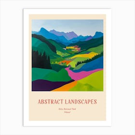 Colourful Abstract Tatra National Park Poland 3 Poster Art Print