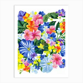 Jasmine 2 Modern Colourful Flower Art Print