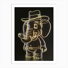 Elephant In A Hat Art Print