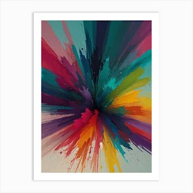 Colorful Paint Splatter Art Print