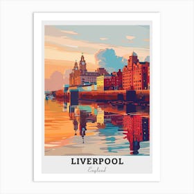 Liverpool At Sunset Travel 1 Art Print