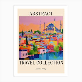 Abstract Travel Collection Poster Istanbul Turkey 2 Art Print