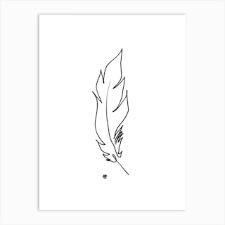 Touched By A Feather Art Print