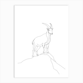 Goat On A Rock 1 Art Print