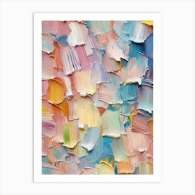 Pastels Impasto Brush Strokes Art Print