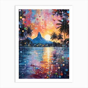 A Painting Of Bora Bora, French Polynesia 3 Art Print