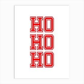 Ho Ho Ho Christmas Varsity Art Print