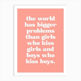 Girls Kiss Girls Pride Art Print