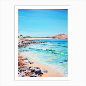 A Painting Of Elafonisi Beach, Crete Greece 1 Art Print