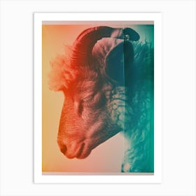 Polaroid Sheep Portrait 1 Art Print