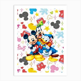 Mickey Mouse And Friends Art Print