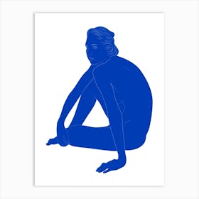 E14 Blue Nude Art Print