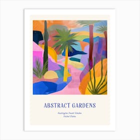 Colourful Gardens Huntington Desert Garden Usa 4 Blue Poster Art Print