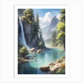 Waterfall 1 Art Print