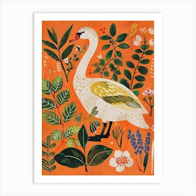 Spring Birds Swan 2 Art Print