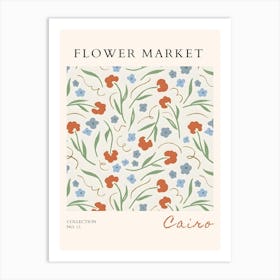 Flower Market Cairo Art Print