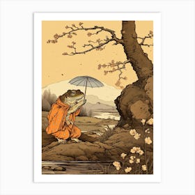 Wise Frog Japanese Style 5 Art Print