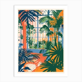Brooklyn Botanic Garden New York Colourful Silkscreen Illustration 1 Art Print