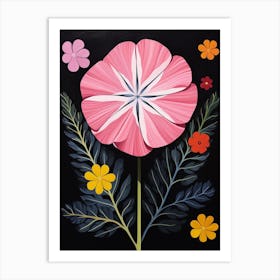 Phlox 1 Hilma Af Klint Inspired Flower Illustration Art Print