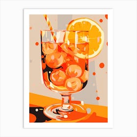 Orange Cocktails Pop Art Inspired 4 Art Print