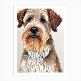 Soft Coated Wheaten Terrier Watercolour Dog Art Print