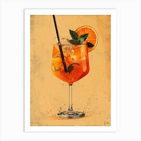 Aperol Spritz Orange 74 Art Print