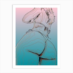 Sexy Woman Abstract Geometric (33) Art Print