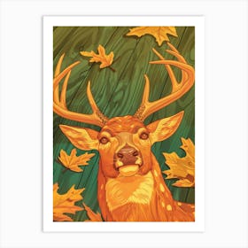 Autumn Deer Art Print