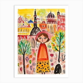 Mexico, Dreamy Storybook Illustration 4 Art Print