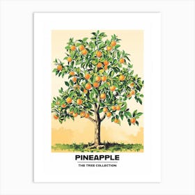 Pineapple Tree Storybook Illustration 3 Poster Art Print