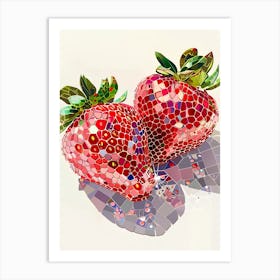 Strawberry Mosaic 1 Art Print