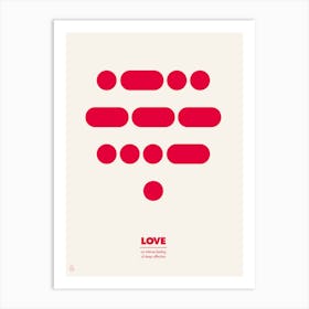 Love, abstract art Art Print