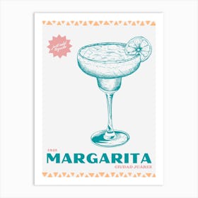 Retro Margarita Art Print