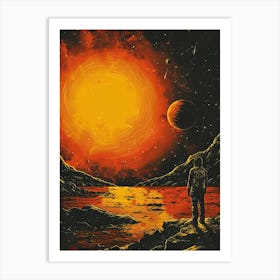 Man Looking At The Sun Art Print