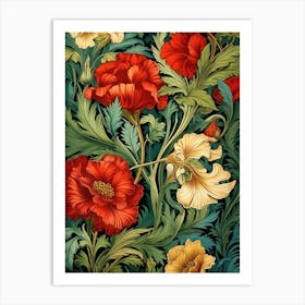 Rococo Floral Pattern Art Print