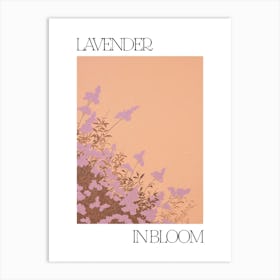 Lavender In Bloom Flowers Bold Illustration 2 Art Print
