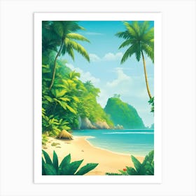 Tropical Beach Landscape 3 Art Print