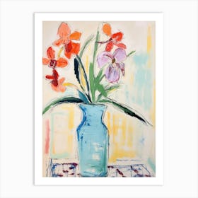 Flower Painting Fauvist Style Orchid 3 Art Print