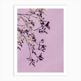 Flowers On A Purple Background Art Print