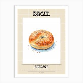 Sesame Bagel 1 Art Print