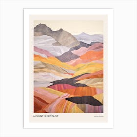 Mount Bierstadt United States 3 Colourful Mountain Illustration Poster Art Print