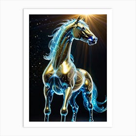 Horoscope Horse Art Print