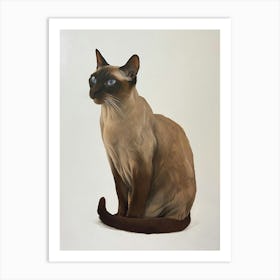Burmese Cat Painting 1 Art Print