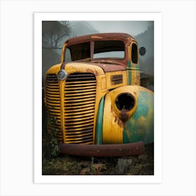 Old Rusted Truck Art Print