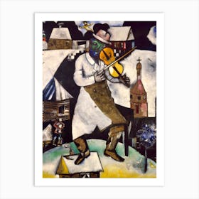 The Fiddler, Marc Chagall Art Print
