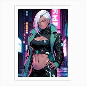 Cyberpunk Girl 5 Art Print