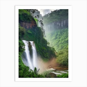 Laxapana Falls, Sri Lanka Realistic Photograph (3) Art Print